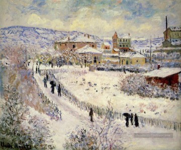 monet Tableau Peinture - Vue d’Argenteuil dans la neige Monet